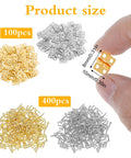 Small Brass Hinges Kit For Jewelry Boxes And Miniatures - 10x8mm Tiny Hinges In Gold And Silver With 400 Screws For DIY Projects