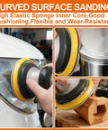 Five Inch Sanding Sponge Discs Set With Hook And Loop Backing on car, metal, and wood surfaces