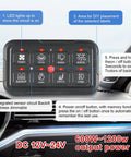 8 Gang Switch Panel With Built In Relay And Fuse Wiring Harness for Pickup Truck Boat ATV UTV Universal Circuit Control System Auto Dimming LED Switch Pod shown in vehicle