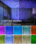 Galaxy Projector Night Light For Bedroom And Parties With Bluetooth Speaker, no app needed, 360 degree starry projection showing colors.