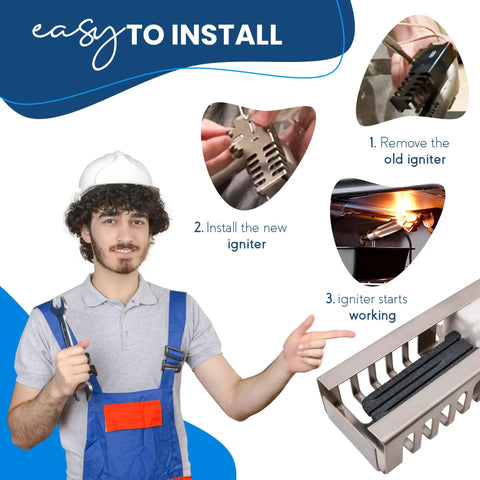 Installation steps for Flat Igniter Replacement Kit For GE Hotpoint Whirlpool Frigidaire Electrolux Maytag Ranges Easy Install