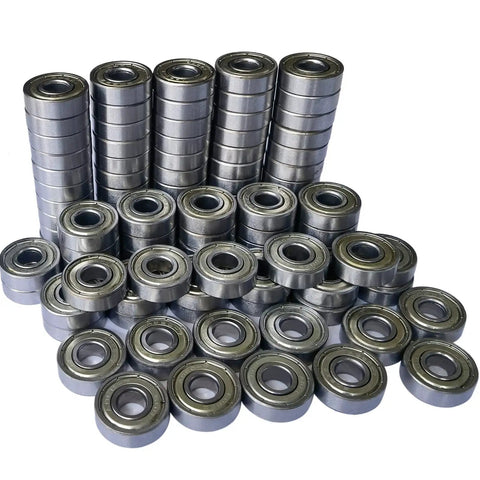 Stacks of 100 Piece 608 ZZ Ball Bearings Deep Groove Shielded For Furniture Wheels Skateboards Inline Skates Scooters And Roller Blades