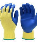 Kevlar Tough Cut Resistant Work Gloves With PVC Grip ANSI Rated Heavy Duty Safety Gear for mechanics, front view