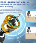Four Piece Countersink Drill Bit Set With Adjustable Depth Stop And L Shape Wrench For Woodworking HSS Four Blade Countersink Bits For Wood And Plastic DIY Pros Will Love Case Included, showing close-up of adjustable depth stop mechanism.