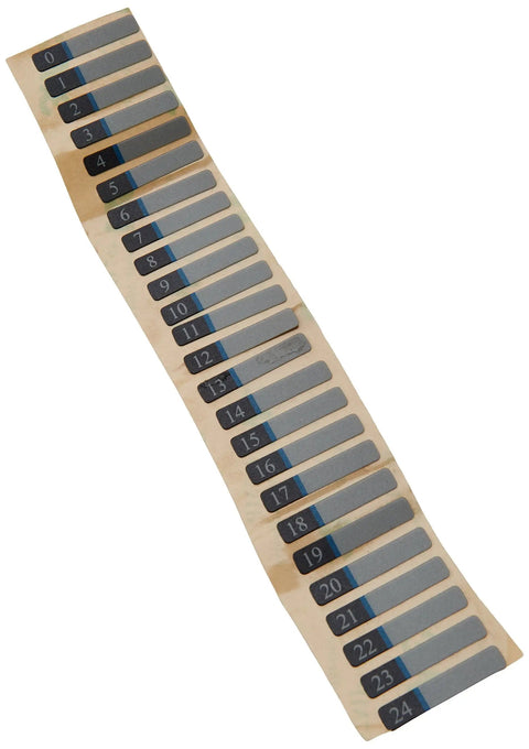Numbered label sheet from the Screw Bag And Label Kit For 24x Hot Swap 3.5 Inch HDD Tray Cables In Server Racks, visible labels 1 to 24