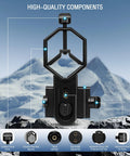 Smartphone Telescope Adapter Mount Universal Clip For Telescopes Spotting Scopes Microscopes Monocular Binoculars Durable Metal Build