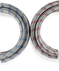 Stainless Steel Washing Machine Hoses 4 Foot Burst Proof 2 Pack Hot And Cold Water Supply Hoses For Washing Machines No Fuss
