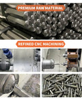 CNC machines working with premium raw materials for metal fabrication, showcasing refined machining process