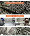 Rivet Nut Installation Tool Set For Metal Projects components showing raw materials and CNC machining process.