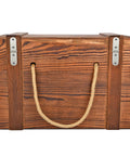 Wooden box with mounted Satin Silver Mini Hinges for Wooden Boxes 20 Pack Die Cast Iron Hardware With 270 Degree Opening.