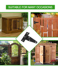Eight 4-Inch T-Strap Door Hinges With Mounting Screws, Heavy Duty Iron Hinges For Barn Doors Gates Sheds Or Tee Hinge Applications