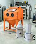 Heavy Duty Dust Collector Filter Cartridge With Outer Mesh 12.6 Inch Opening And 23.62 Inch Height in a workshop