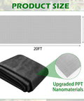 Stronger Beefy Garden Mesh Netting For Plants Vegetables Fruits And Flowers Heavy Duty 10x20 Ft Black PPT Nano Bug Bird Net