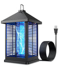 Indoor Outdoor Bug Zapper With Auto Smart Light Sensor 4000V Electric Mosquito Trap Covers 2100 Sq Ft IPX4 Waterproof Lamp
