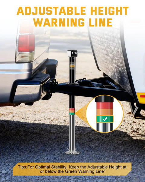 Heavy Duty A Frame Trailer Jack 5500 Lbs Load Capacity For RV And Utility Trailers Cordless Drill Compatible