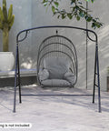 Heavy Duty Hammock Stand With A Frame For Porch Lawn Garden Backyard Supports Up To 660 Lbs Four Reinforced Crossbars Two Hanging Options Indoor Outdoor Swing Frame shown without swing