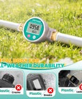 Metal Water Flow Meter Three Quarters Inch GHT Garden Hose Thread Brass Fittings With Large Screen for RVs Pools Lawn Sprinklers