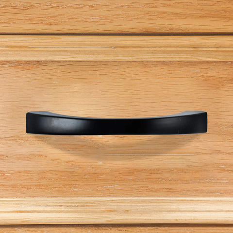 4 Pack Vintage Antique Black Drawer Pulls And Handles With 2-1/2 Inch Hole Center For Kitchen Cabinets Drop Bail Knobs installed