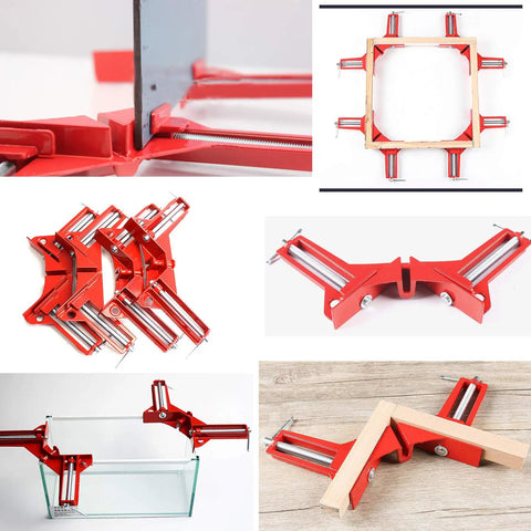 90 Degree Right Angle Clamps Set Of Four For Woodworking And Diy Projects Pro Grade Adjustable Corner Squares Rustproof Aluminum