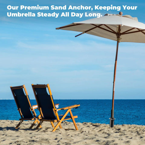 Beach Umbrella Sand Anchor Heavy Duty Outdoor Umbrella Holder No Dig Ground Base Easy Setup Wind Resistant on beach