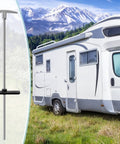 Two Pack RV Waste Valve Handle Replacement Kit With Adjustable 6 Inch And 9 Inch Tubes Universal Fit for camper next to mountains