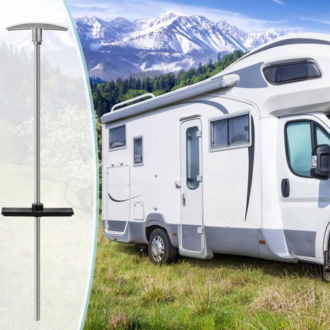 Two Pack RV Waste Valve Handle Replacement Kit With Adjustable 6 Inch And 9 Inch Tubes Universal Fit for camper next to mountains