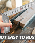High Precision Pro Grade L Shaped Stainless Steel Right Angle Ruler For Woodworking and Design Layout, 90 Degree Carpenter Square
