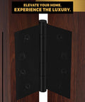 Heavy Duty Ball Bearing Door Hinges 4x4 Inch Set Of 3 Solid Brass Matte Black Flat Finish For Heavy Doors on wooden door