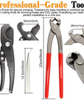 Professional-grade tools including pliers and PEX cutter from 560 Piece Single Ear Hose Clamps Kit Pro Grade Stepless 22 Size From 5.3 mm To 36.1 mm 304 Stainless Steel Clamps With Pliers And PEX Pipe Cutter Tool In A Portable Toolbox For Automotive And Fuel Line Repair.