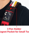 Heavy Duty Tool Belt Suspenders With Magnet Pocket And Large Movable Phone Holder For Construction Workers Pencil Holder 1680D Nylon