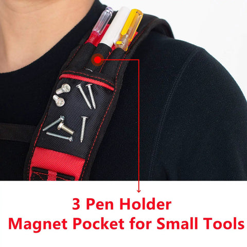 Heavy Duty Tool Belt Suspenders With Magnet Pocket And Large Movable Phone Holder For Construction Workers Pencil Holder 1680D Nylon