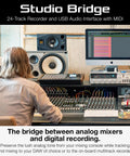 Person using Studio Bridge 24 Channel Multi Track Recorder And USB Audio Interface With MIDI For Home Studio Recording