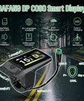 Can Protocol E Bike Display DPC080 1.9 Inch TFT Screen for Mid Drive Motors with CAN Bus 5 Pin Triangle Connector shown with features