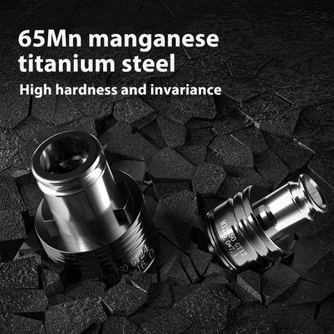 ANSI Collets Chuck Nine-Piece Tapping Adapter Set, 65Mn manganese titanium steel, high hardness, background texture