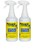 Power Blue Water Line And Tile Cleaner 32 Ounce Two Pack Multi Purpose Pool Surface Cleaner Spray On And Brush Off For Concrete Tile Vinyl Stone And More Works On Most Surfaces Except Glass. two white spray bottles