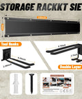 Garage Storage System With Wall Mount Tool Organizer And Heavy Duty Metal Hooks 420 Lb Capacity 16 Inch Track and Tools
