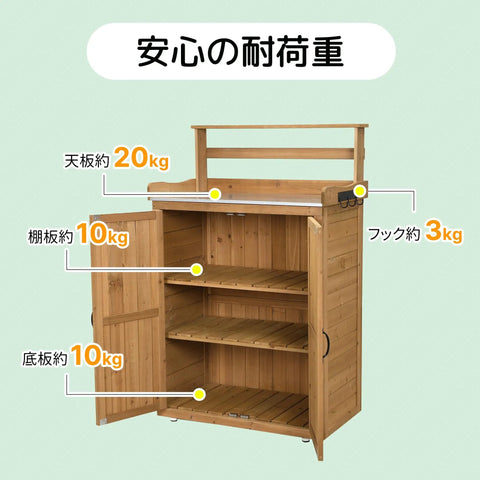 Outdoor Wooden Garden Storage Shed For Lawn Gear And Tools Large Veranda Shed With Shelving Durable Wood Construction Weatherproof Yard Storage Easy Access Tool Stash For Backyard Organization