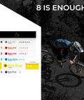 8 Speed Compact Multi Shift Cycling Groupset Kit With Rear Derailleur Shifters 11 To 42T Cassette 116 Link Chain Shift Housing For Mountain Bike Drivetrain Upgrade Ride Ready in MTB rider graphic