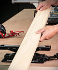 Adjustable Miter Saw Roller Stand With 140 Lb Capacity Height From 2 In To 6.3 In Ball Bearing Rollers holding wooden board