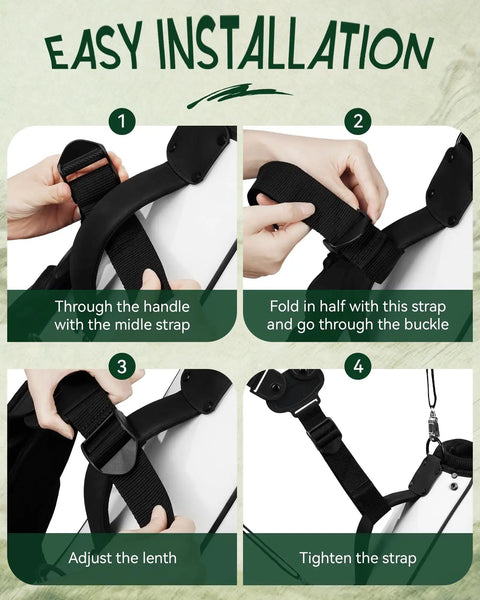 Premium Swivel Golf Bag Strap Replacement installation guide for comfortable dual shoulder backpack system.