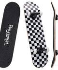 Beginner Friendly Complete Skateboard 31.75 Inch Long 7.88 Inch Wide Deck With 7 Layer Canadian Maple Double Kick Concave For Tricks And Learning