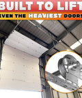 Heavy Duty Galvanized Garage Door Cables Built Like A Tank For Standard Torsion Systems 11 Feet 6 Inches Long Fits 10 Foot Doors Durable Wire Rope Replacement Pack Of Two Smooth Swap Lift with pulleys in garage setting.