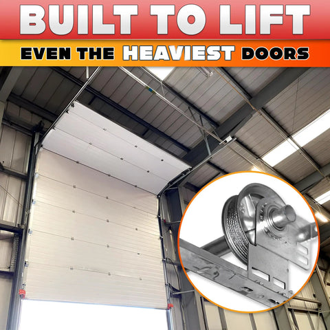 Heavy Duty Galvanized Garage Door Cables Built Like A Tank For Standard Torsion Systems 11 Feet 6 Inches Long Fits 10 Foot Doors Durable Wire Rope Replacement Pack Of Two Smooth Swap Lift with pulleys in garage setting.