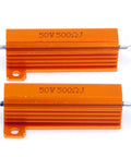 Ready To Rock Pro Grade 50 Watt 500 Ohm Wirewound Resistor With Tough As Nails Aluminum Shell Housing Pack Of Two Pieces