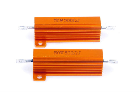 Ready To Rock Pro Grade 50 Watt 500 Ohm Wirewound Resistor With Tough As Nails Aluminum Shell Housing Pack Of Two Pieces