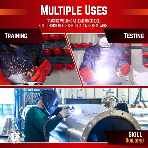 Welding Practice Kit With 304 Stainless Steel Coupons 2 By 4 By 1/8 Inch Pack Of 20 for various welding training and testing scenes