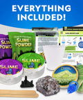 Glow In The Dark Science Lab Kit For Kids With Crystal Growing Slime Making Glowing Putty And More Experiments Amazon Exclusive Slime Kit For Boys And Girls, assorted supplies