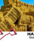 Two Pack 11 Inch Hay Hook Replacements For 47010500 And S47010500 displayed with hay bales background, heavy-duty steel tool for farm use