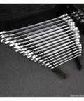 Two Pack Rail Wrench Organizer for Tool Box Storage Holds Up to 35 Wrenches with 23 Inch Low Profile Rails in black finish