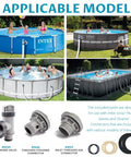 Collage of Intex pools compatible with Pool Plunger Valve Gasket Kit for Intex 10747 Replacement Seals O Ring Washer Set.